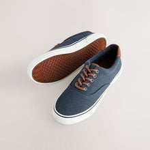 Load image into Gallery viewer, Navy Blue Classic Canvas Pumps