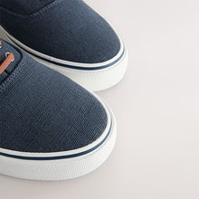 Load image into Gallery viewer, Navy Blue Classic Canvas Pumps