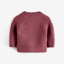 Load image into Gallery viewer, Burgundy Red 3D Flower Cardigan (3mths-5yrs)