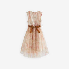 Load image into Gallery viewer, Pink Floral Mesh Tie Back Party Dress (3-12yrs)