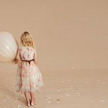 Load image into Gallery viewer, Pink Floral Mesh Tie Back Party Dress (3-12yrs)