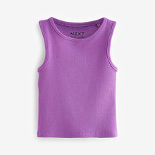 Load image into Gallery viewer, Pink/Lime/Purple 3 Pack Boxy Rib Vests