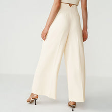Load image into Gallery viewer, Ecru Tailored Super Wide Leg Trousers