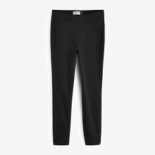 Load image into Gallery viewer, Black Cropped Denim Jersey Leggings