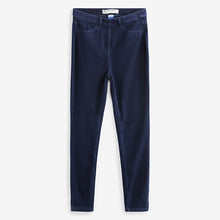 Load image into Gallery viewer, Blue Rinse Cropped Denim Jersey Leggings