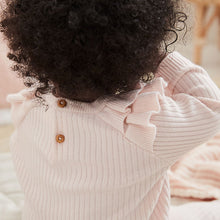 Load image into Gallery viewer, Pink Knitted Baby Jumper & Leggings Set (0mths-18mths)