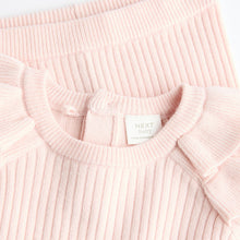 Load image into Gallery viewer, Pink Knitted Baby Jumper & Leggings Set (0mths-18mths)