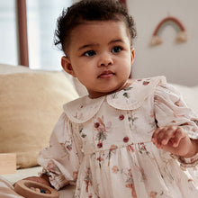 Load image into Gallery viewer, White Floral/ Fairy Baby Woven Dress with Tights (0mths-18mths)