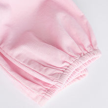 Load image into Gallery viewer, Pink Baby Collared Woven Dress With Tights (0mths-18mths)