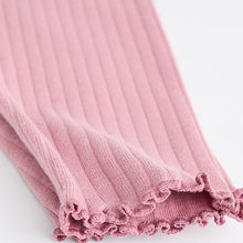 Load image into Gallery viewer, Pink Ribbed Baby Leggings 4 Pack (0mths-18mths)