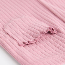 Load image into Gallery viewer, Pink Ribbed Baby Leggings 4 Pack (0mths-18mths)