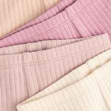 Load image into Gallery viewer, Pink Ribbed Baby Leggings 4 Pack (0mths-18mths)