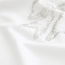 Load image into Gallery viewer, White 100% Cotton Bow Embellished T-Shirt