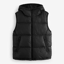 Load image into Gallery viewer, Black Hooded Padded Gilet (3-12yrs)