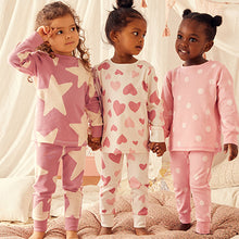 Load image into Gallery viewer, Pink/White 3 Pack 100% Cotton Snuggle Pyjamas (9mths-8yrs)