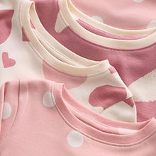 Load image into Gallery viewer, Pink/White 3 Pack 100% Cotton Snuggle Pyjamas (9mths-8yrs)
