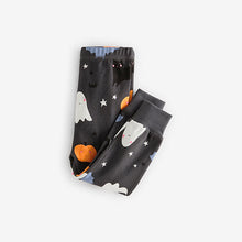Load image into Gallery viewer, Grey Matching Family Halloween 100% Cotton Glow in the Dark Snuggle Pyjamas (9mths-8yrs)