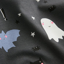 Load image into Gallery viewer, Grey Matching Family Halloween 100% Cotton Glow in the Dark Snuggle Pyjamas (9mths-8yrs)