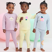 Load image into Gallery viewer, Purple/Yellow/Blue Character 100% Cotton Legging Pyjamas 3 Pack (9mths-8yrs)