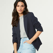 Load image into Gallery viewer, Navy Tailored Single Breasted Blazer
