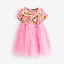 Load image into Gallery viewer, Pink Rib Mesh Jersey Dress