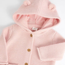 Load image into Gallery viewer, Pink Knitted Baby Cardigan (0mths-18mths)