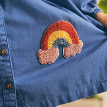 Load image into Gallery viewer, Cobalt Blue Character 100% Cotton Shirt Dress (3mths-6yrs)