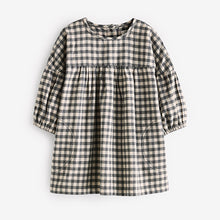 Load image into Gallery viewer, Grey Gingham 100% Cotton Dress, Jacket And Leggings Set (3mths-6yrs)