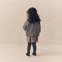 Load image into Gallery viewer, Grey Gingham 100% Cotton Dress, Jacket And Leggings Set (3mths-6yrs)