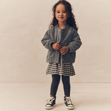 Load image into Gallery viewer, Grey Gingham 100% Cotton Dress, Jacket And Leggings Set (3mths-6yrs)