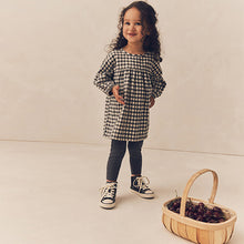 Load image into Gallery viewer, Grey Gingham 100% Cotton Dress, Jacket And Leggings Set (3mths-6yrs)