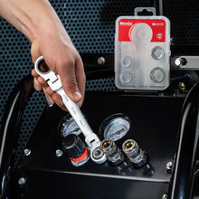 Load image into Gallery viewer, 7 in 1 flex head double box end ratcheting wrench set