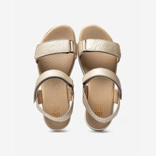 Load image into Gallery viewer, SHANNIE Women's Comfort Sandals Metallic Beige Leather