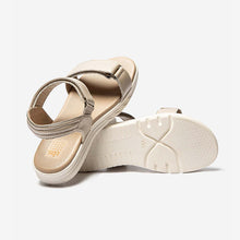 Load image into Gallery viewer, SHANNIE Women's Comfort Sandals Metallic Beige Leather