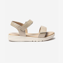 Load image into Gallery viewer, SHANNIE Women's Comfort Sandals Metallic Beige Leather