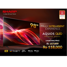 Load image into Gallery viewer, SHARP 98" AQUOS 4K QLED 144 Hz Google TV
