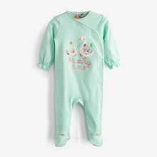 Load image into Gallery viewer, Teal Blue Duck Mummy Family Sleepsuit (0-18mths)