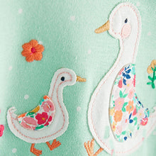 Load image into Gallery viewer, Teal Blue Duck Mummy Family Sleepsuit (0-18mths)