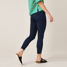 Load image into Gallery viewer, Rinse Blue Cropped Denim Jersey Leggings