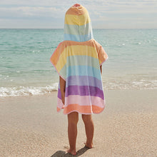 Load image into Gallery viewer, Rainbow Towelling Poncho (9mths-10yrs)