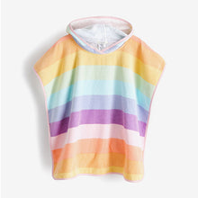 Load image into Gallery viewer, Rainbow Towelling Poncho (9mths-10yrs)