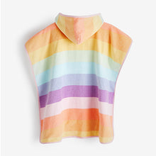 Load image into Gallery viewer, Rainbow Towelling Poncho (9mths-10yrs)