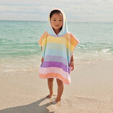 Load image into Gallery viewer, Rainbow Towelling Poncho (9mths-10yrs)