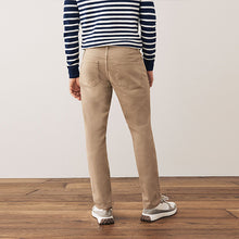 Load image into Gallery viewer, Tan Light Slim Fit Coloured Stretch Jeans