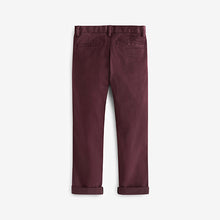 Load image into Gallery viewer, Plum Purple Regular Fit Stretch Chino Trousers (3-12yrs)