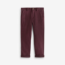 Load image into Gallery viewer, Plum Purple Regular Fit Stretch Chino Trousers (3-12yrs)