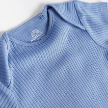 Load image into Gallery viewer, Blue Baby Short Sleeve Bodysuits 5 Pack
