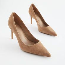 Load image into Gallery viewer, Camel Standard/Wide Fit Forever Comfort® Leather Mid Court Shoes