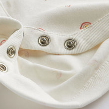 Load image into Gallery viewer, Cream 4 Pack Baby Printed Short Sleeve Bodysuits (0-12mths)