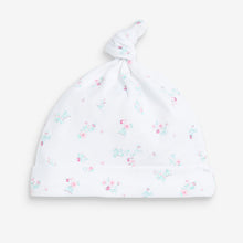 Load image into Gallery viewer, Pale Pink Floral Baby Tie Top Hat 3 Packs (0-18mths)